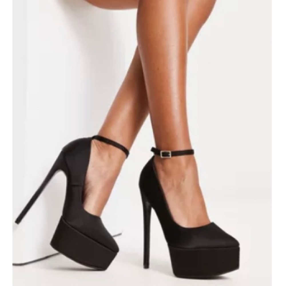 ASOS Design | Platform pumps with ankle strap